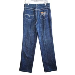 Corvette Racing Jeans Junior Size 12 Dark Blue Vintage Straight Leg High Rise